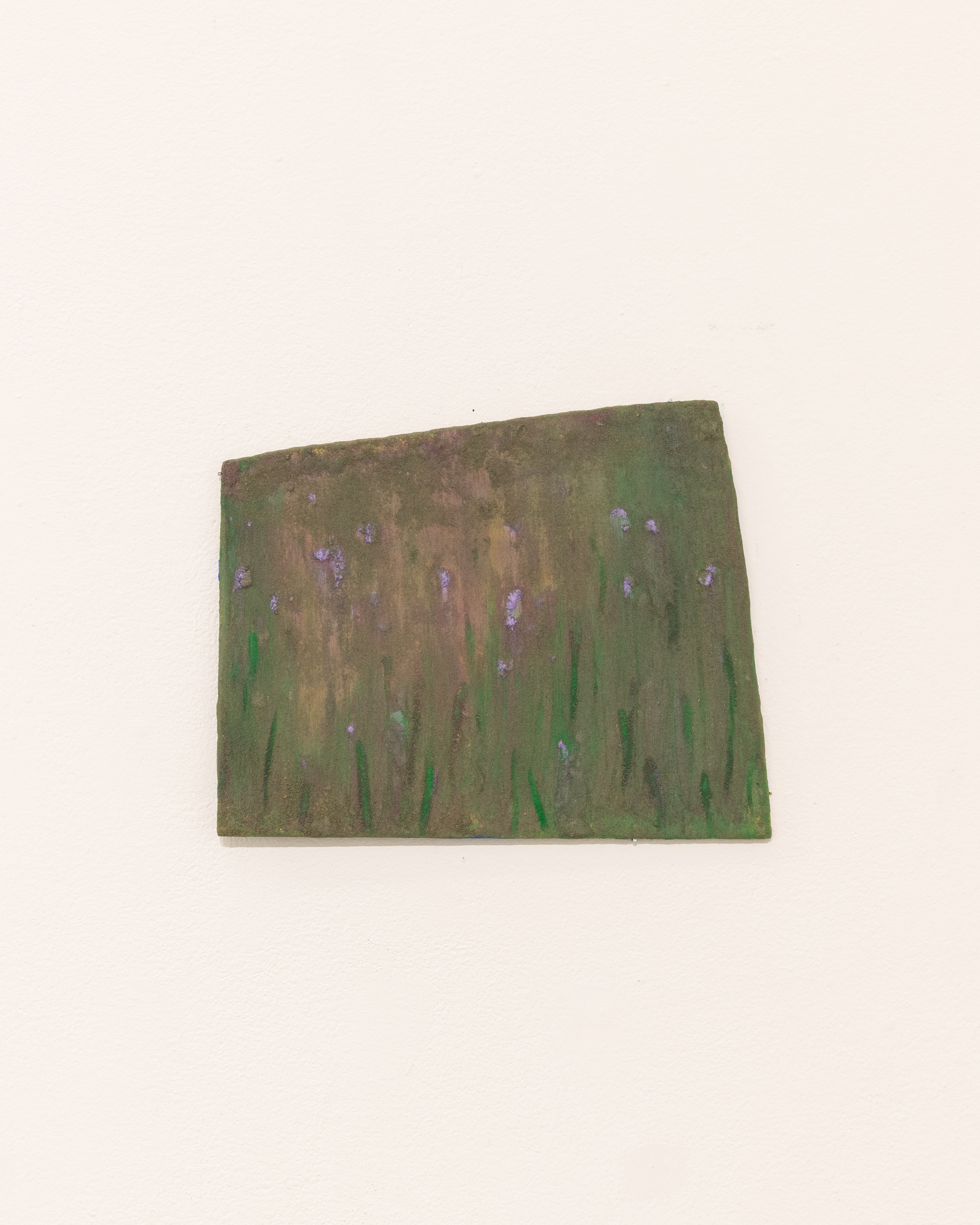 4 x 3 in (10 x 7 cms) shaped painting on wood
