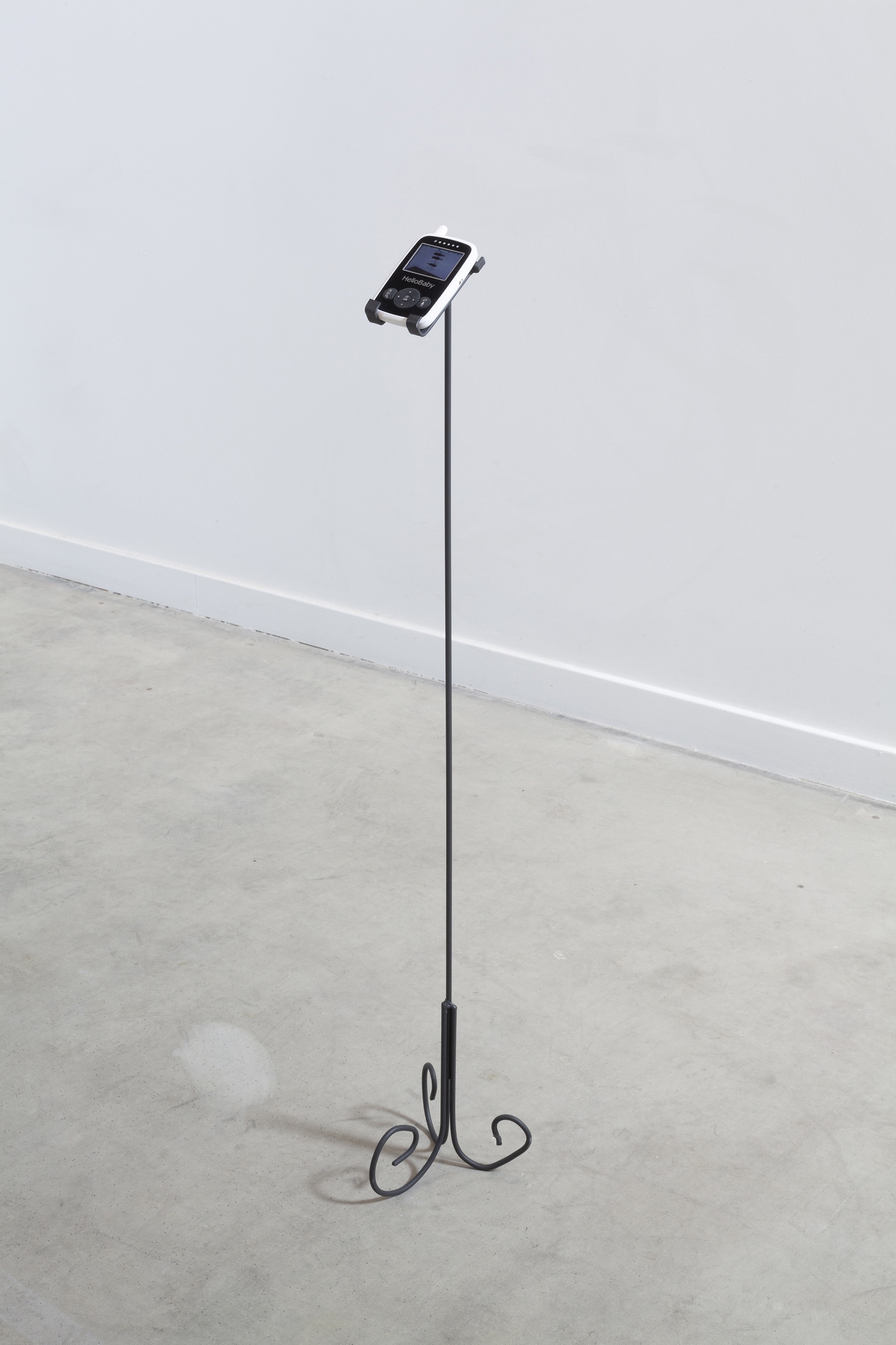 Detail image of one of the baby monitor stands.