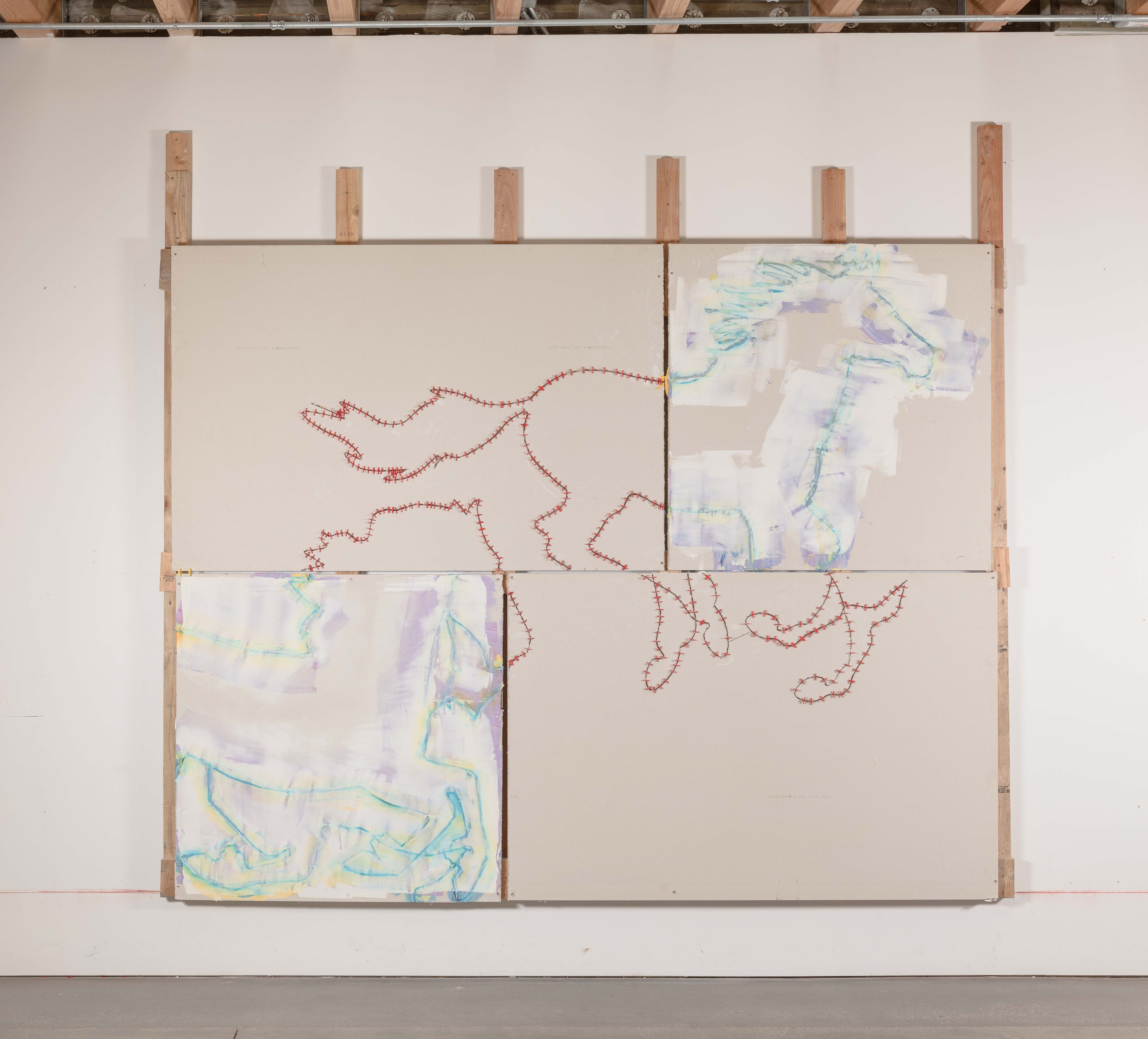 baskets in descending height order. Ranging in colors from red, blue, turquorise,
white, and metal luster. Baskets are perforated like a plastic laundry basket.